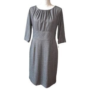 NWT Calvin Klein Herringbone Midi Sheath Dress (Broken Zipper) Size 10